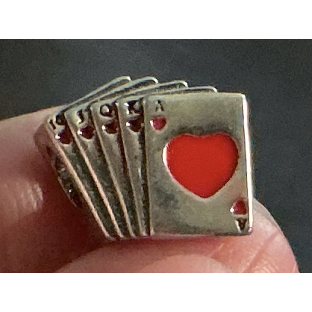 Pandora Playing Cards Charm 797195EN09 Red Black Enamel S925 ALE Retired